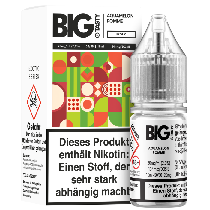 Big Tasty NicSalt - Aquamelon Pome EXOTIC Nikotinsalz 10ml | 20mg/ml