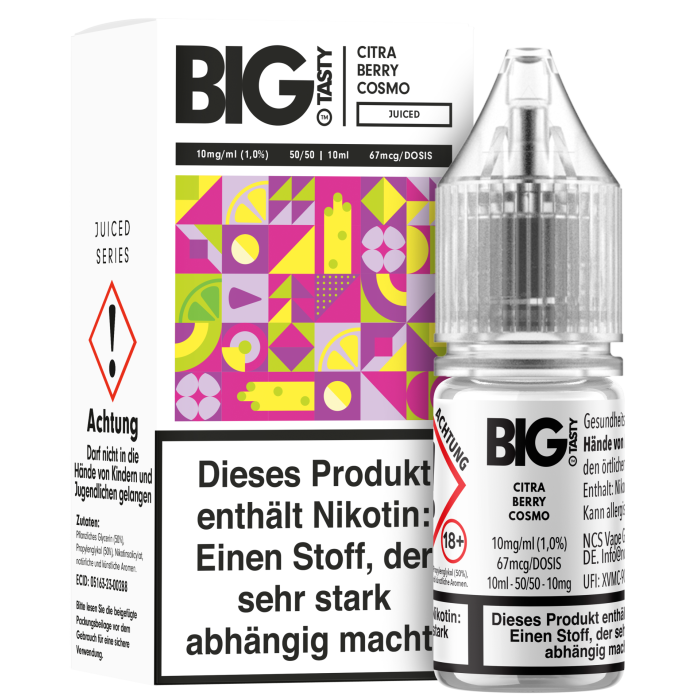 Big Tasty NicSalt - Citra Berry Cosmo JUICED Nikotinsalz 10ml | 10mg/ml