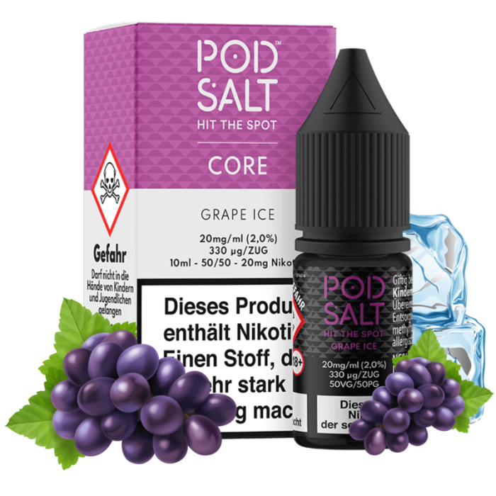 Pod Salt Core Serie - Grape Ice Nikotinsalz 10 ml | 20mg/ml