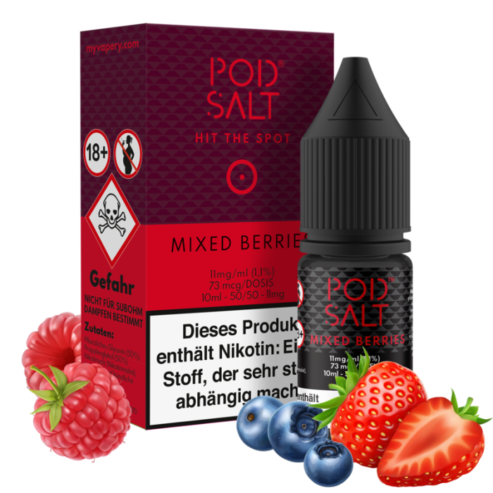 Pod Salt Core Serie - Mixed Berries Nikotinsalz 10 ml | 11mg/ml