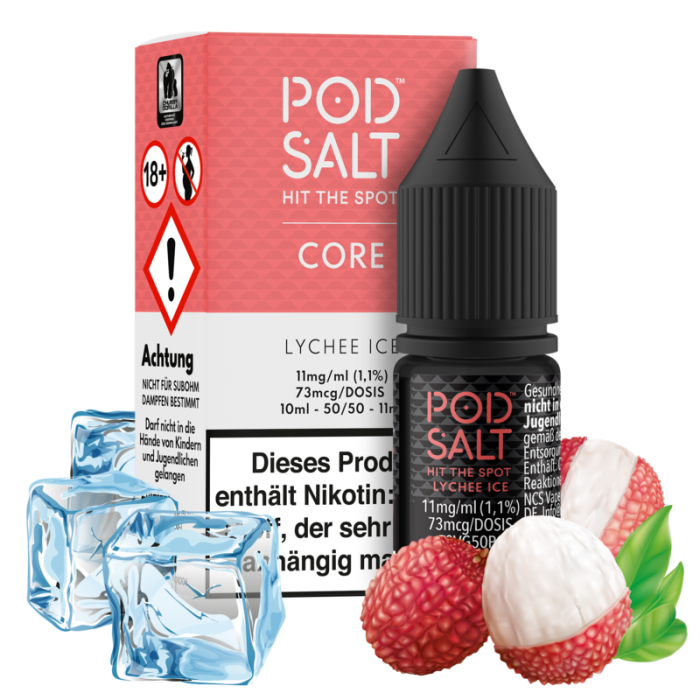 Pod Salt Core Serie - Lychee Ice Nikotinsalz 10 ml | 11mg/ml