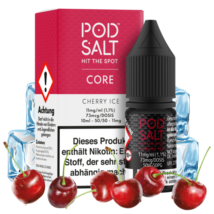 Pod Salt Core Serie - Cherry Ice Nikotinsalz 10 ml | 11mg/ml