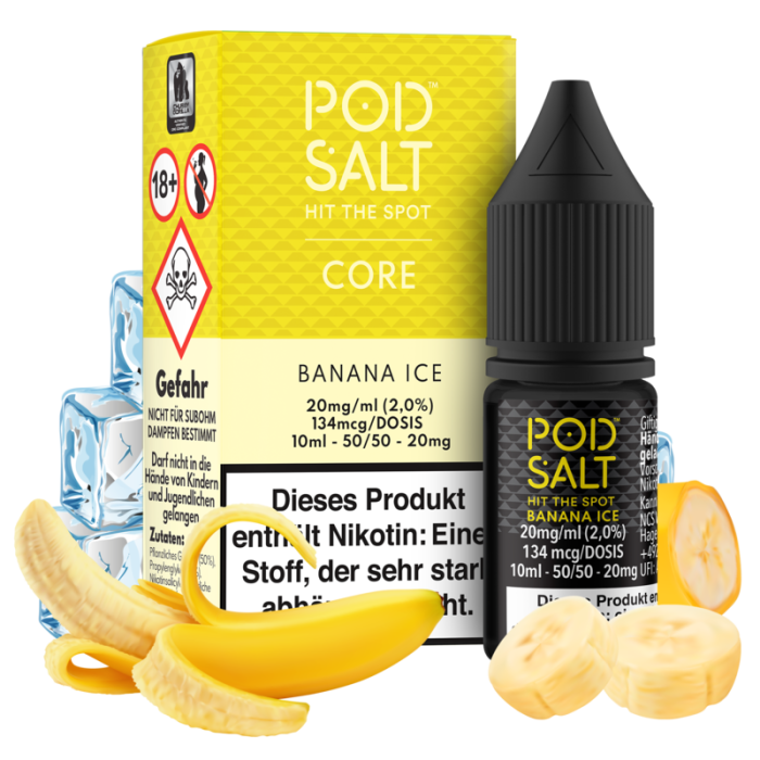 Pod Salt Core Serie - Banana Ice Nikotinsalz 10 ml | 20mg/ml