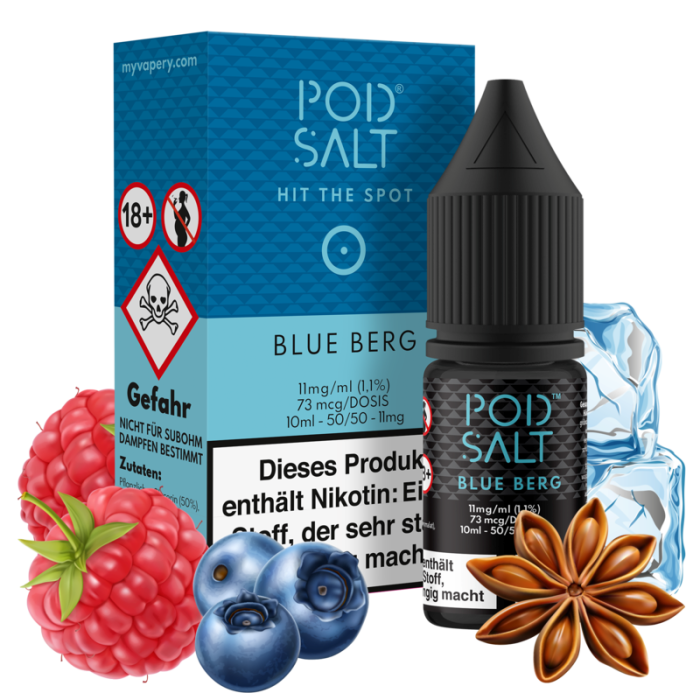 Pod Salt Core Serie - Blue Berg Nikotinsalz 10 ml | 11mg/ml
