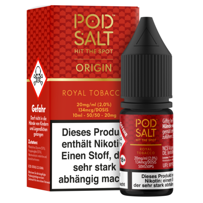 Pod Salt Origin Série - Royal Tobacco Sel de Nicotine 10 ml | 20mg/ml