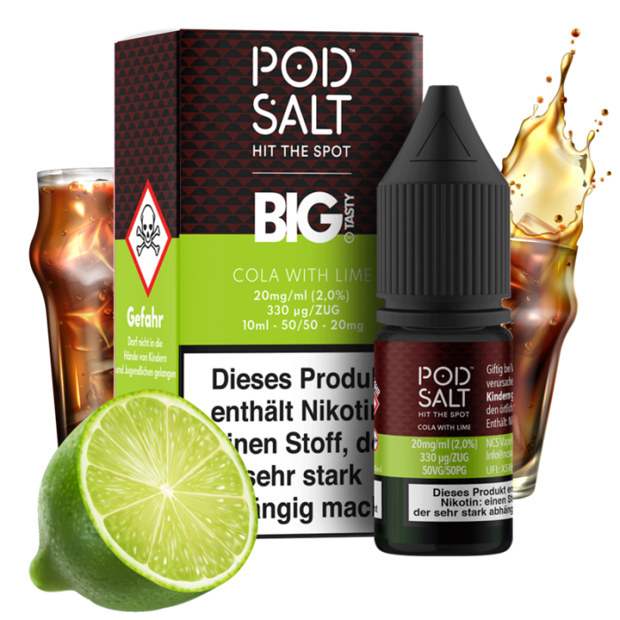 Pod Salt Fusion Serie - Cola with Lime Nikotinsalz 10 ml | 20mg/ml