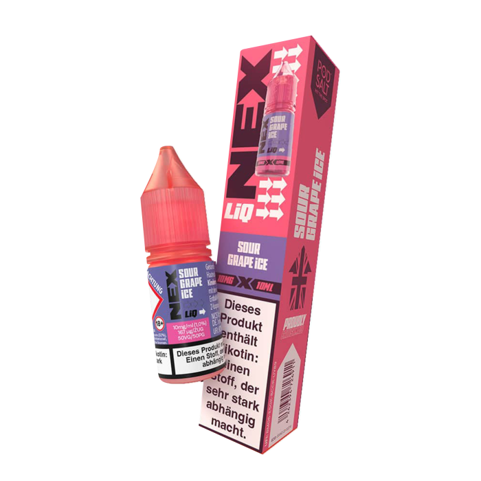 Pod Salt NexLiq NicSalts Liquid - Sour Grape Ice Nikotinsalz 10 ml | 10mg/ml