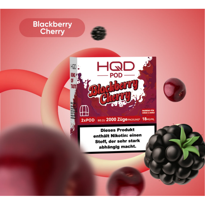 HQD Cirak 2 Prefilled Pod - Blackberry Cherry 2x2ml | 18mg/ml