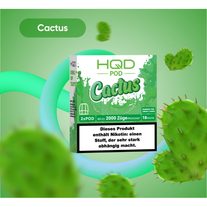 HQD Cirak 2 Prefilled Pod - Cactus 2x2ml | 18mg/ml