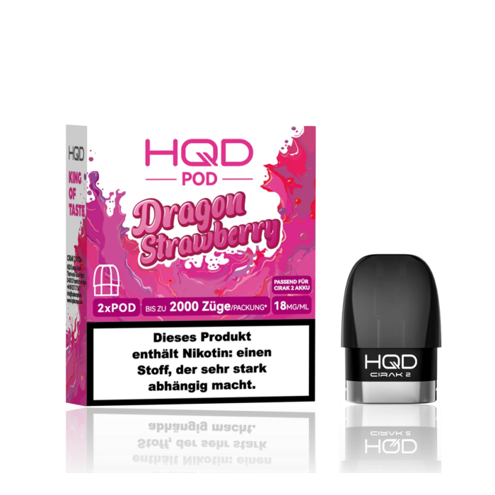 HQD Cirak 2 Prefilled Pod - Dragon Strawberry 2x2ml | 18mg/ml