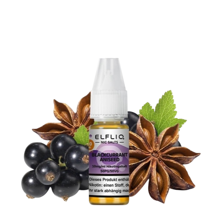 Elfliq Liquid by Elfbar - Blackcurrant Aniseed Nikotinsalz 10ml | 20mg/ml
