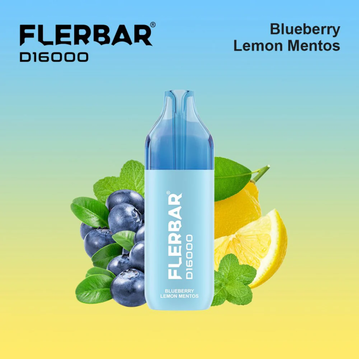 Flerbar D16000 - Blueberry Lemon Mentos 20mg/ml (Bundle Pod+Akku)