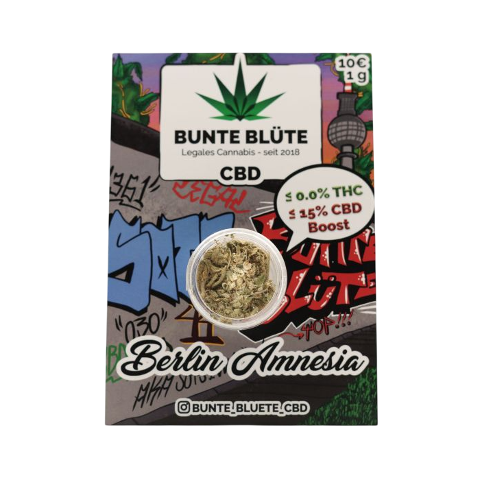 Bunte Blüte CBD-Blüte - Berlin Amnesia 1g