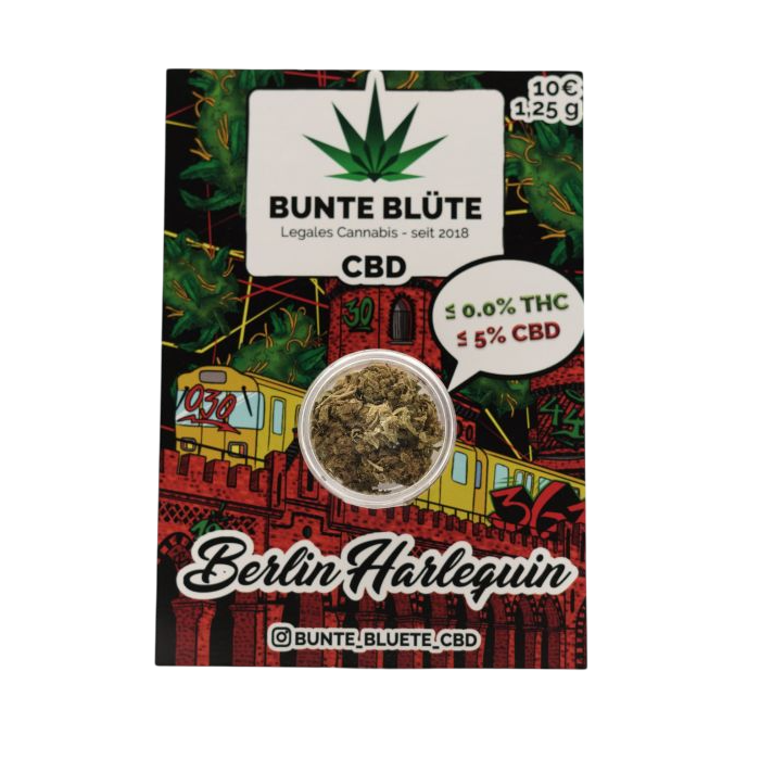 Bunte Blüte CBD-Blüte - Berlin Harlequin 1g