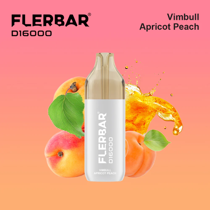 Flerbar D16000 - Red Bull Apricot Peach 20mg/ml (Bundle Pod+Akku)