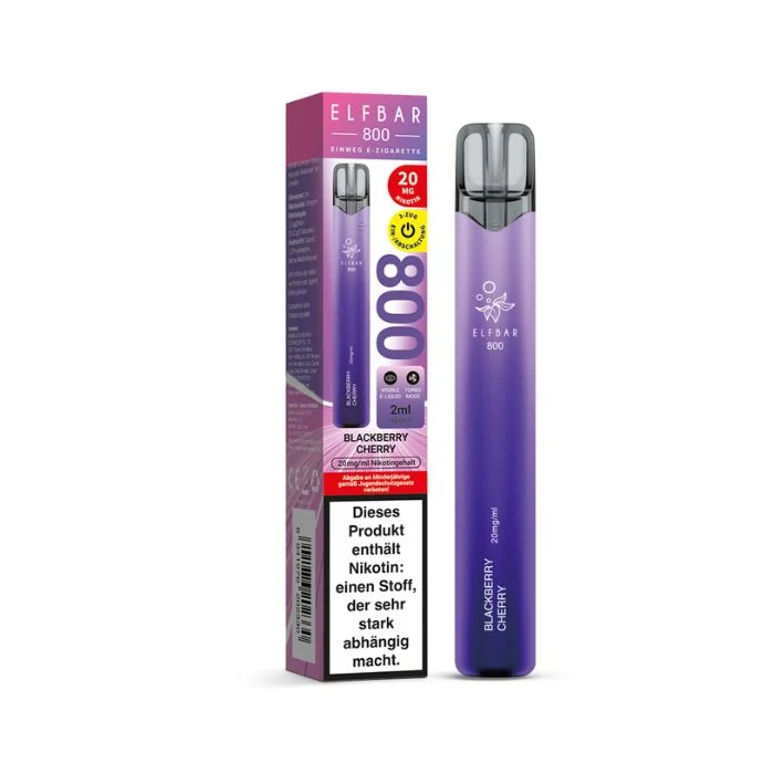 Elfbar 800 Einweg Vape - Blackberry Cherry 2ml | 20mg/ml