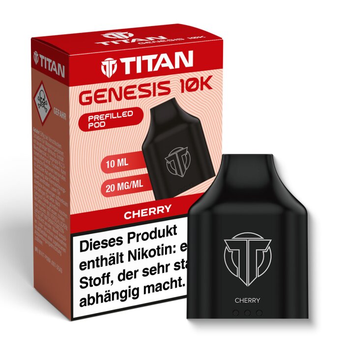 Titan - Refill Container - Cherry- 10ml - 20mg/ml