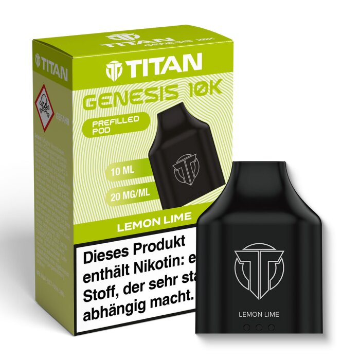 Titan - Refill Container - Lemon Lime- 10ml - 20mg/ml