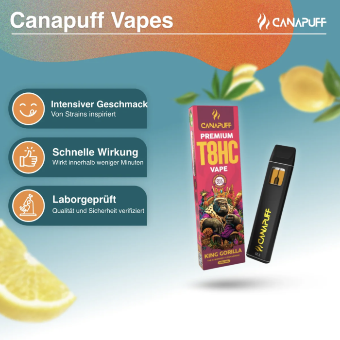 Canapuff T8HC Vape - King Gorilla 1ml I 95%