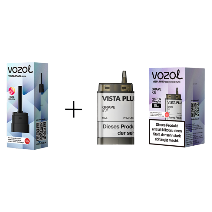 Vozol Vista Bundle (Pod + Dual Mesh Coil) - Grape Ice | 20mg/ml