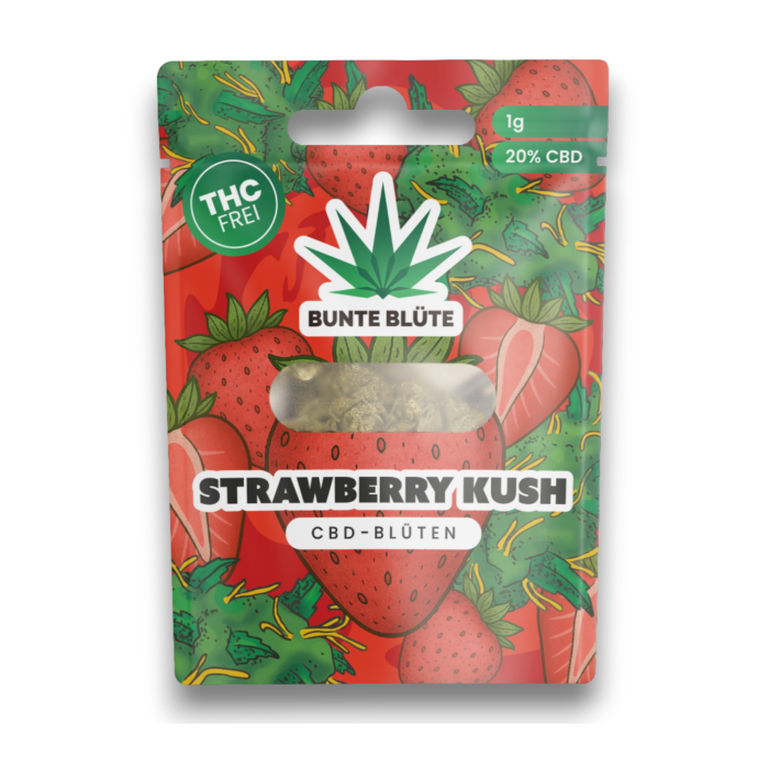 Bunte Blüte CBD-Blüte - Strawberry Kush | 1g