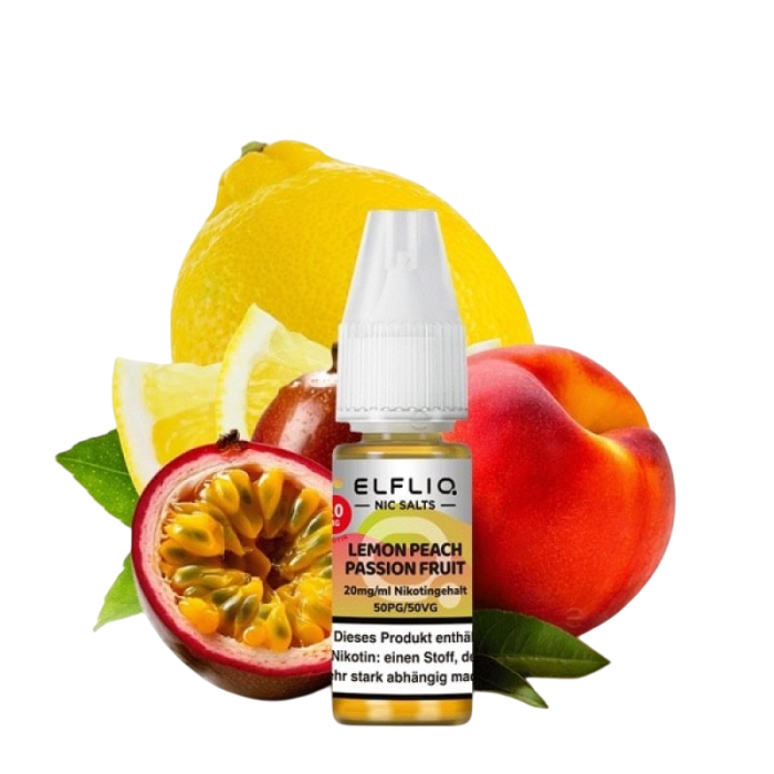 Elfliq Liquid by Elfbar - Lemon Peach Passion Fruit Nikotinsalz 10ml | 20mg/ml