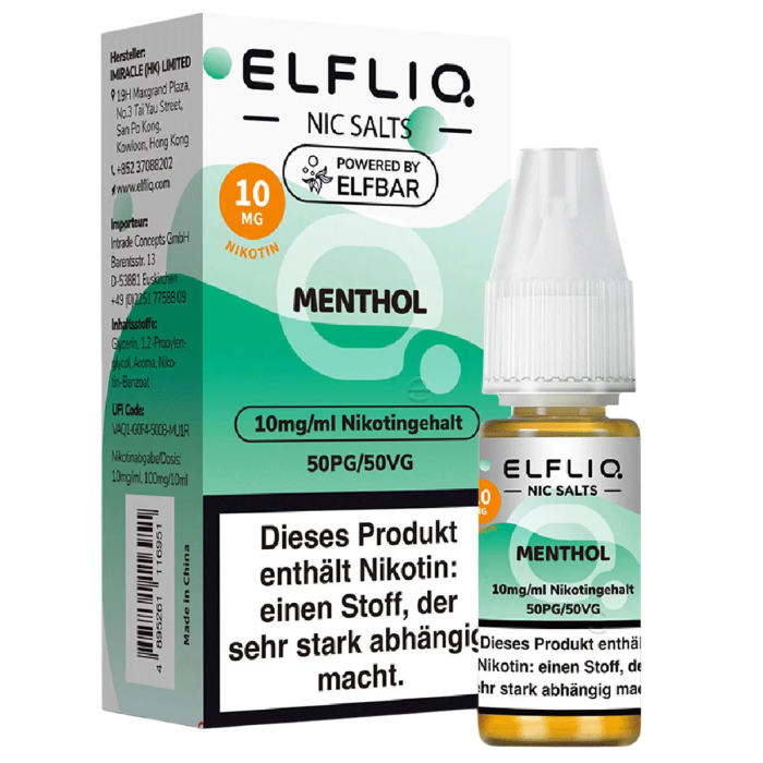 Elfliq Liquid by Elfbar - Menthol Nikotinsalz 10ml | 10mg/ml