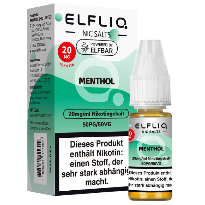 Elfliq Liquid by Elfbar - Menthol Nikotinsalz 10ml | 20mg/ml