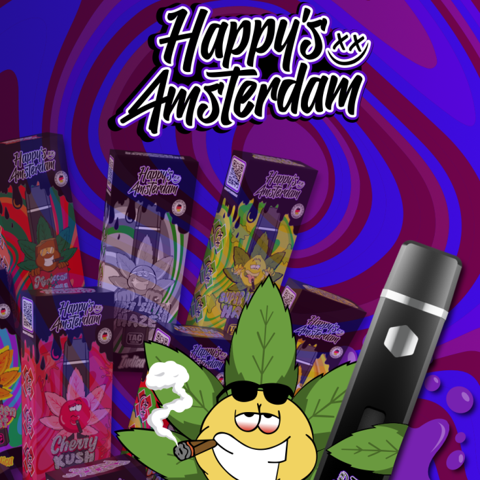 Happy&acute;s Amsterdam TAC Vape - verschiedene Sorten 1ml I 95%