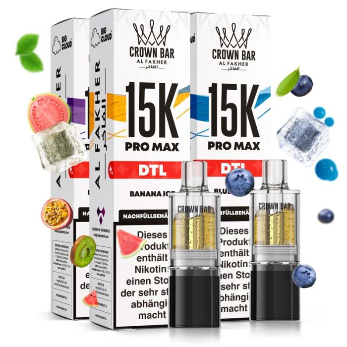 Al Fakher Pro Max 15K Prefilled Pod - verschiedene Sorten 0+10ml | 6mg/ml