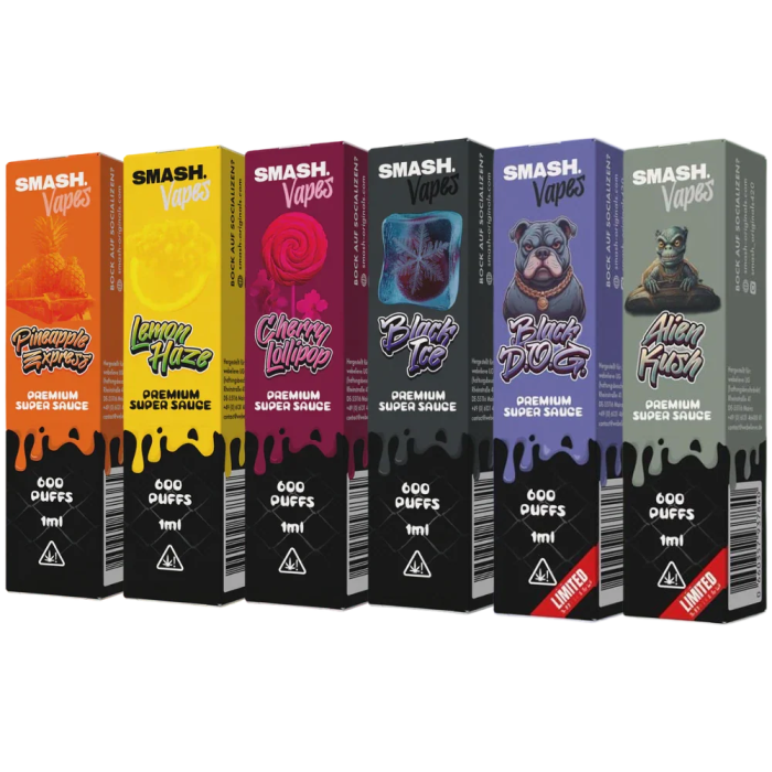 Smash Super Sauce Vape - verschiedene Sorten 1ml | 600 Puffs