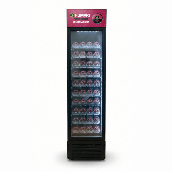 Fumari BEFÜLLTER Premium Kautabak Kühlschrank - 40x Vorschubsystem | Cherry