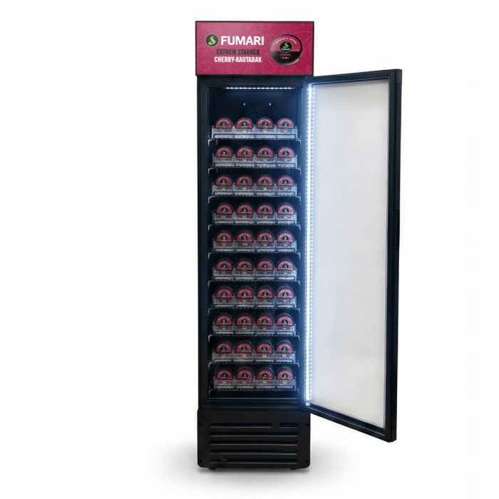 Fumari BEFÜLLTER Premium Kautabak Kühlschrank - 40x Vorschubsystem | Cherry