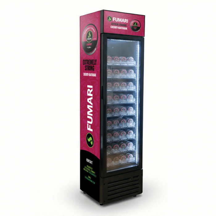 Fumari BEFÜLLTER Premium Kautabak Kühlschrank - 40x Vorschubsystem | Cherry