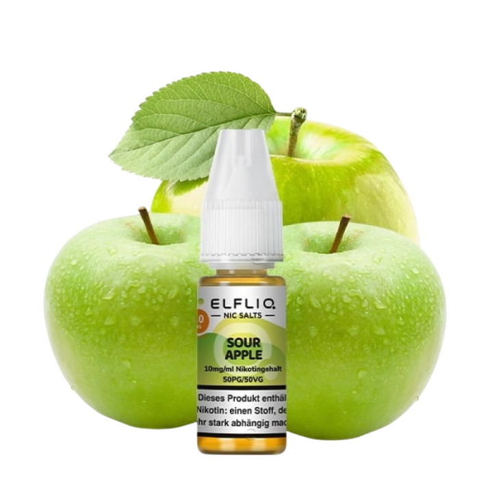 Elfliq Liquid by Elfbar - Sour Apple Nikotinsalz 10ml | 20mg/ml