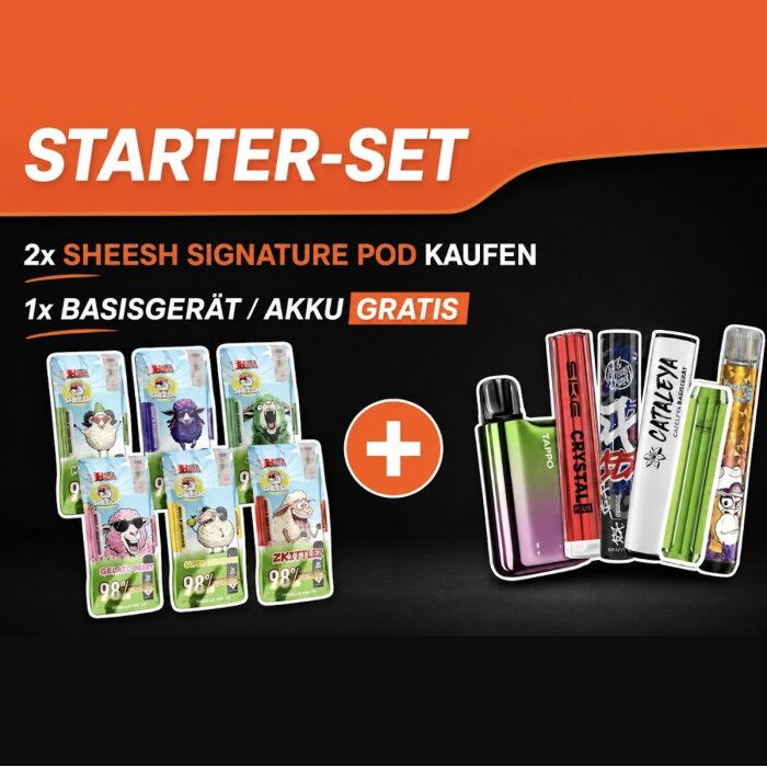 Legal High Starter-Set - 2 Sheesh Pods + Akku