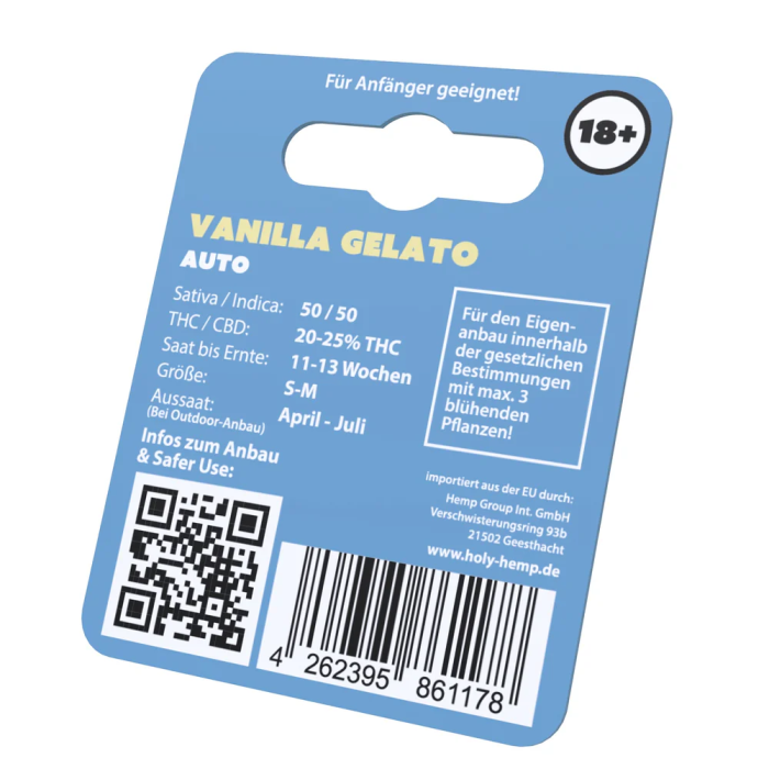 % Holy Hemp Cannabis Samen - Vanilla Gelato