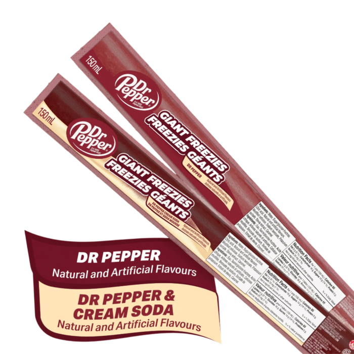Dr. Pepper Wassereis - Cream Soda Giant Freezies  | 150g