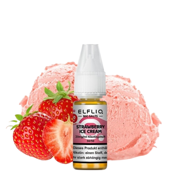 Elfliq Liquid by Elfbar - Strawberry Ice Cream Nikotinsalz 10ml | 20mg/ml *AUSLAUFARTIKEL*