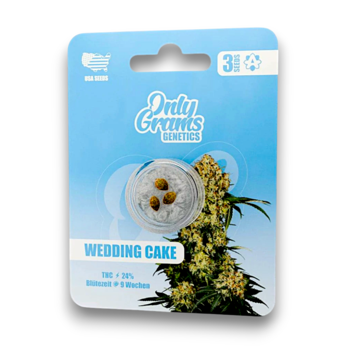 OnlyGrams Genetics Cannabis Samen - Wedding Cake | 3 St&uuml;ck pro Packung