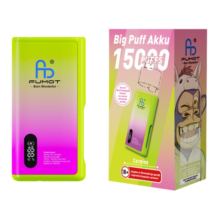 RandM Tornado Big Puff Device - Carmine | 650mAh