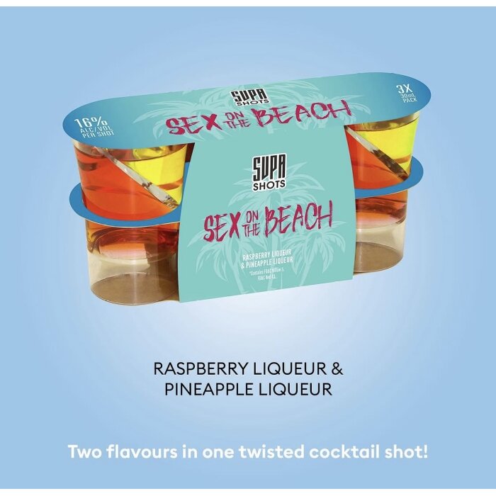 Supa Shots - Sex on the Beach 3x30ml | 16% alc.
