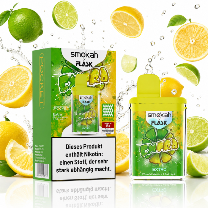 Smokah Einweg Vape - Extro (Limette & Zitrone) 2ml
