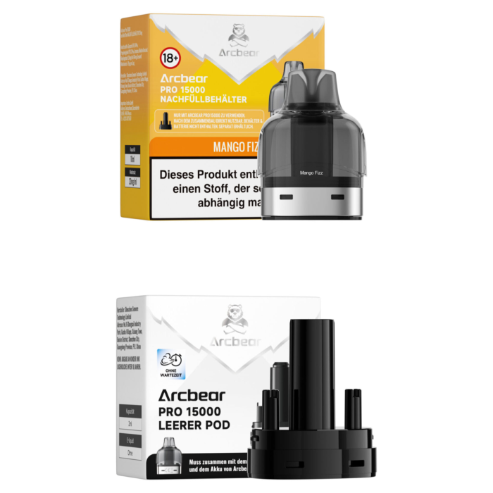Arcbear Pro 15000 Nachfüllbehälter - Mango Fizz 10 + 0ml | 20mg/ml