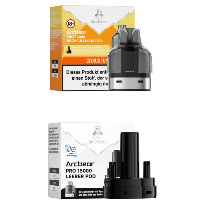 Arcbear Pro 15000 Nachfüllbehälter - Citrus Tonic 10 + 0ml | 20mg/ml