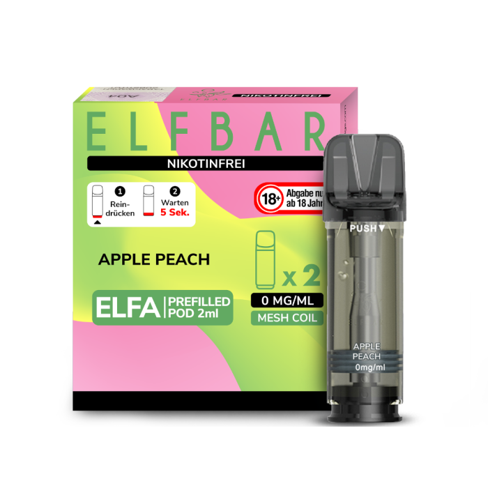 Elfa Prefilled Pod - Apple Peach (Nikotinfrei) 2x2ml | 0mg/ml