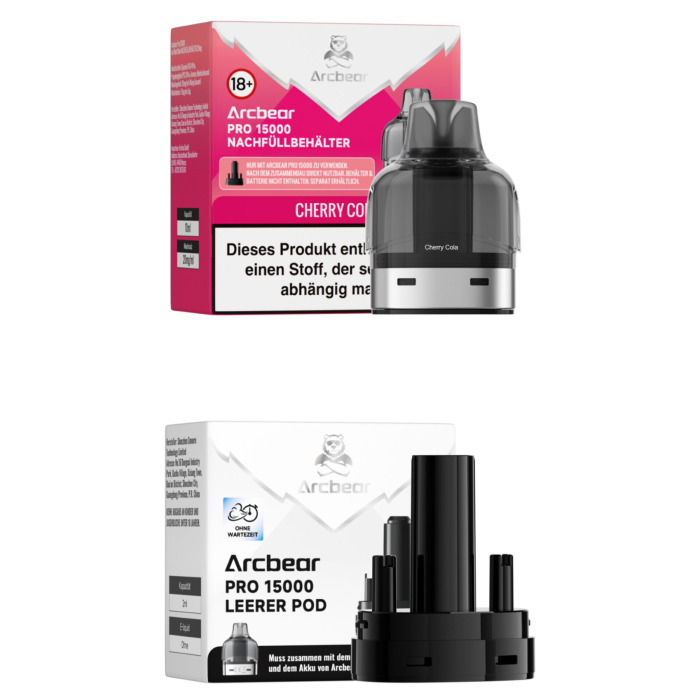 Arcbear Pro 15000 Nachfüllbehälter - Cherry Cola Ice 10 + 0ml | 20mg/ml