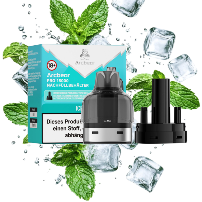 Arcbear Pro 15000 Nachfüllbehälter - Ice Mint 10 + 0ml | 20mg/ml