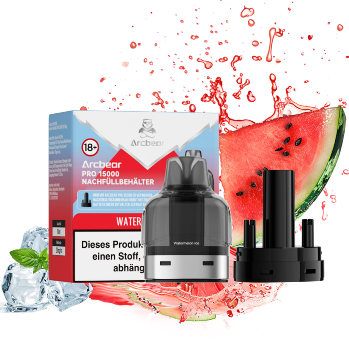 Arcbear Pro 15000 Nachfüllbehälter - Watermelon Ice 10 + 0ml | 20mg/ml
