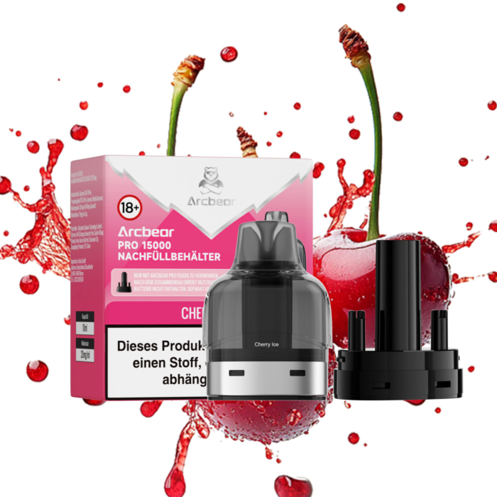 Arcbear Pro 15000 Nachfüllbehälter - Cherry Ice 10 + 0ml | 20mg/ml